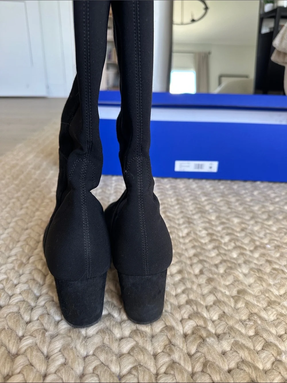Stuart Weitzman Black Suede Over-The-Knee Boots